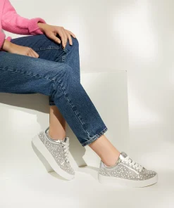 Dune London EVERLEAS - SILVER-Women Flat Shoes | Trainers
