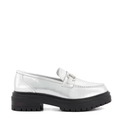 Dune London GALLAGHER - SILVER-Women Flat Shoes | Loafers