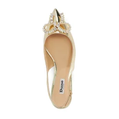 Dune London HAPPIEST - GOLD-Women Flat Shoes | Ballet Pumps