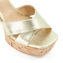 Dune London JEALOUS - GOLD-Women Heeled Sandals | Block Heeled Sandals