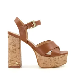 Dune London JEALOUS - TAN-Women Heeled Sandals | Block Heeled Sandals