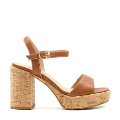 Dune London JODI - TAN-Women Heeled Sandals | Block Heeled Sandals
