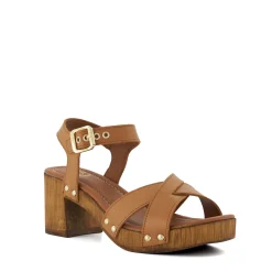 Dune London JUDIE - TAN-Women Heeled Sandals | Block Heeled Sandals