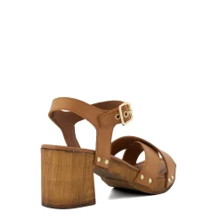 Dune London JUDIE - TAN-Women Heeled Sandals | Block Heeled Sandals
