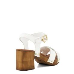 Dune London JUDIE - WHITE-Women Heeled Sandals | Block Heeled Sandals