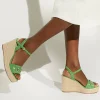 Dune London KAI - GREEN-Women Heeled Sandals | Wedge Sandals