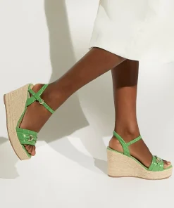 Dune London KAI - GREEN-Women Heeled Sandals | Wedge Sandals