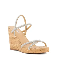 Dune London KALI - SILVER-Women Heeled Sandals | Wedge Sandals