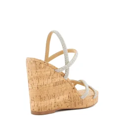Dune London KALI - SILVER-Women Heeled Sandals | Wedge Sandals