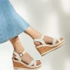 Dune London KELISA - WHITE-Women Heeled Sandals | Wedge Sandals