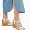 Dune London KOALA - WHITE-Women Heeled Sandals | Wedge Sandals
