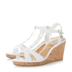 Dune London KOALA - WHITE-Women Heeled Sandals | Wedge Sandals