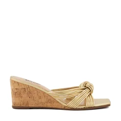 Dune London KOPE - GOLD-Women Heeled Sandals | Wedge Sandals