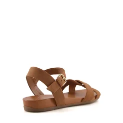 Dune London LANDIE - CAMEL-Women Flat Sandals | Wide Fit Sandals