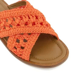 Dune London LEVEL - ORANGE-Women Flat Sandals