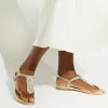 Dune London LOGICS - GOLD-Women Flat Sandals