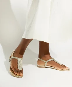Dune London LOGICS - GOLD-Women Flat Sandals