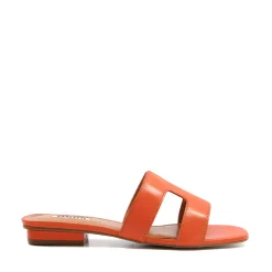 Dune London LOUPE - ORANGE-Women Flat Sandals | Wide Fit Sandals