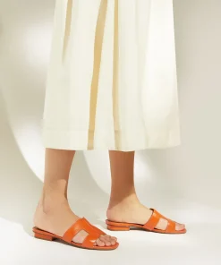 Dune London LOUPE - ORANGE-Women Flat Sandals