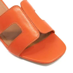 Dune London LOUPE - ORANGE-Women Flat Sandals | Wide Fit Sandals