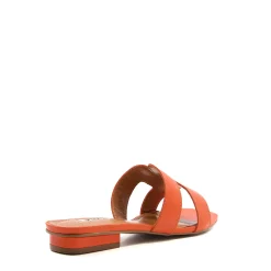 Dune London LOUPE - ORANGE-Women Flat Sandals | Wide Fit Sandals