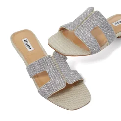 Dune London LOUPE - SILVER-Women Flat Sandals
