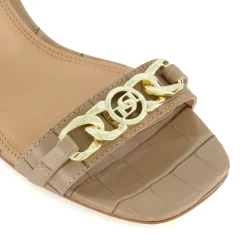 Dune London MANUAL - TAUPE-Women Heeled Sandals | Block Heeled Sandals