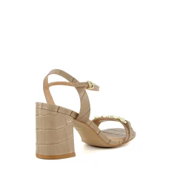 Dune London MANUAL - TAUPE-Women Heeled Sandals | Block Heeled Sandals