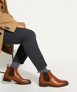 Dune London MASONS - DARK TAN-Men Smart Boots | Chelsea Boots