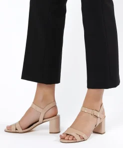 Dune London MERISA - NUDE-Women Heeled Sandals | Block Heeled Sandals