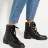 Dune London PEARLESCENT - BLACK-Women Biker Boots | Ankle Boots