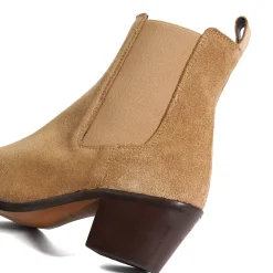 Dune London PEXAS - SAND-Women Ankle Boots | Western Cowboy Boots