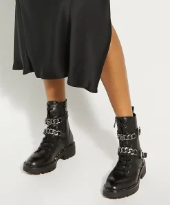 Dune London PLAZAS - BLACK-Women Black Boots