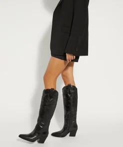Dune London TENNESSEE - BLACK-Women Western Cowboy Boots | Knee High Boots